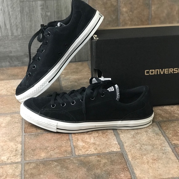 NWT Converse CT LS OX Black Suede M AUTHENTIC - Picture 2 of 6